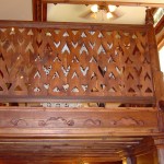 Stained Railing and Trim